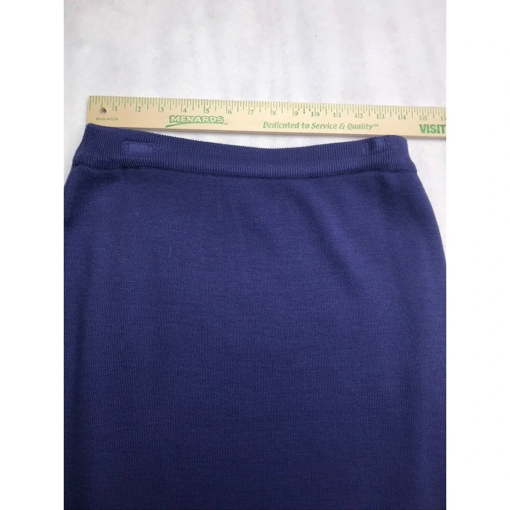 Adrianna Papell Purple Knit Maxi Skirt‎ Wool Blend Elastic Waist Womens Large